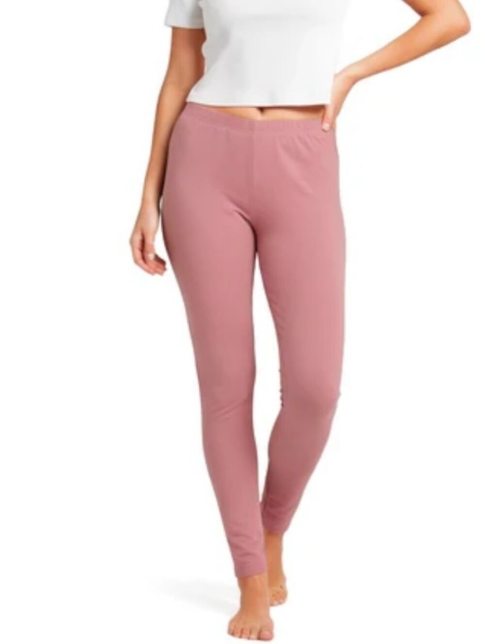 Zenana Outfitters Dusty Pink Seamless Leggings | Stretch Non-See Through